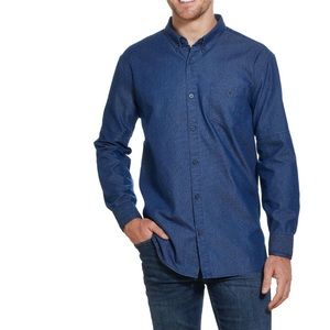 Weatherproof Blue Vintage Mens Denim Shirt Size L NWT